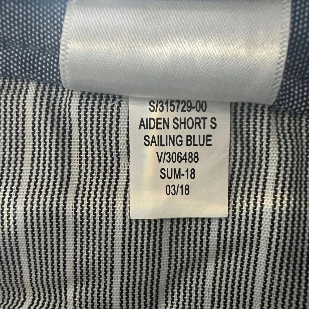 Banana Republic Aiden Shorts 35 Mens Sailing Blue Nautical Anchor Sailboat Slim